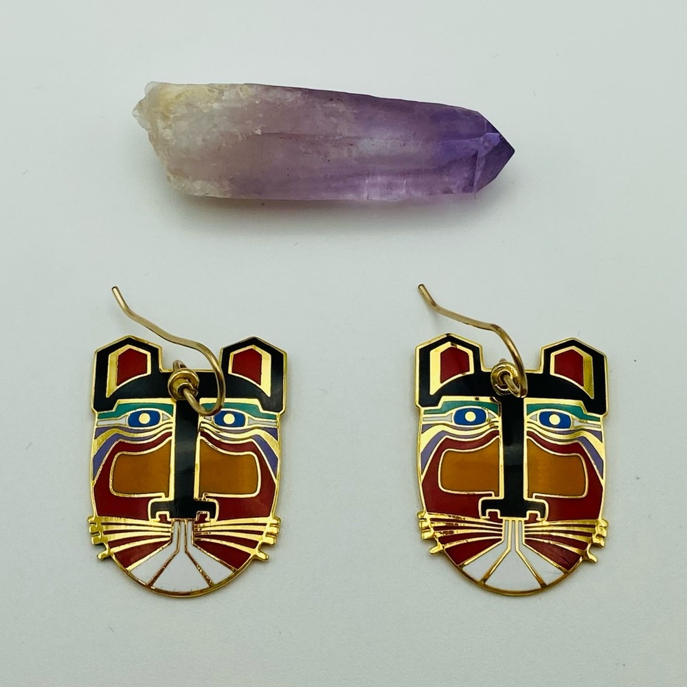 Laurel Burch “Miikio” Vintage Earrings